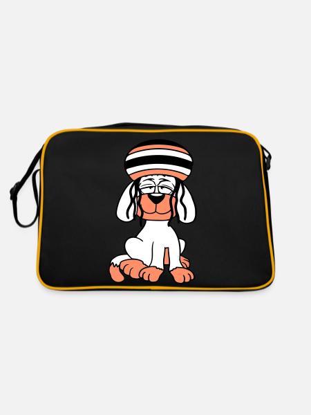 Dog Reggae Dreadlocks Hat Chill Relaxed Cool - Retro Bag - black/gold - Back