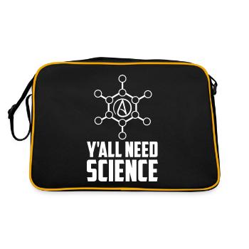 Atheist Anti Relegion Atheism Agnostic - Retro Bag - black/gold - Back