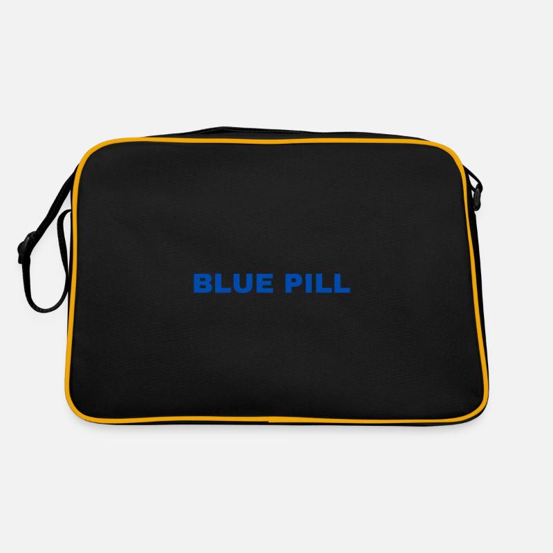 Blue Pill - Retro Tasche - Schwarz/Gold