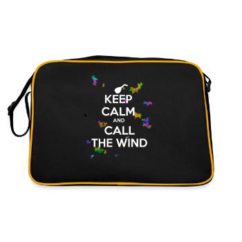 Restez calme et appelez le vent - Sac Retro - noir/or - Dos