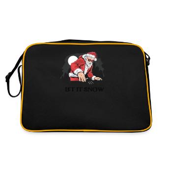 Let it Snow Cocaine Funny Gif Idea Santa Ugly Xmas - Sac Retro - noir/or - Dos