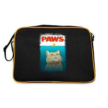 Shark Cat - Retro Bag - black/gold - Back