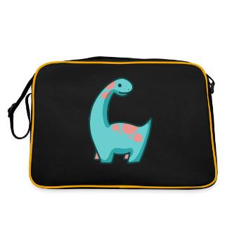 Hugadino chewing-gum Dino, mignon dinosaure - Sac Retro - noir/or - Dos