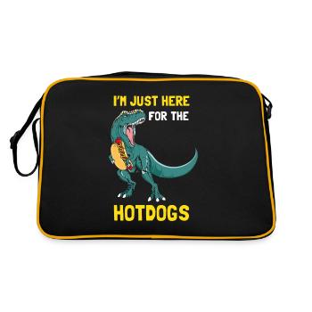 I'm Just here For The Hotdogs - Retro Bag - black/gold - Back