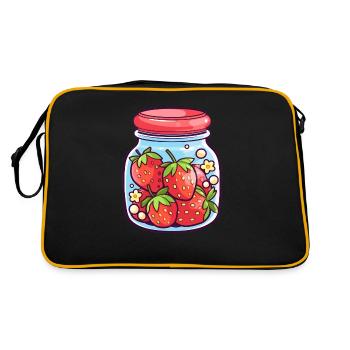 Bocal fermé aux fraises - Sac Retro - noir/or - Dos