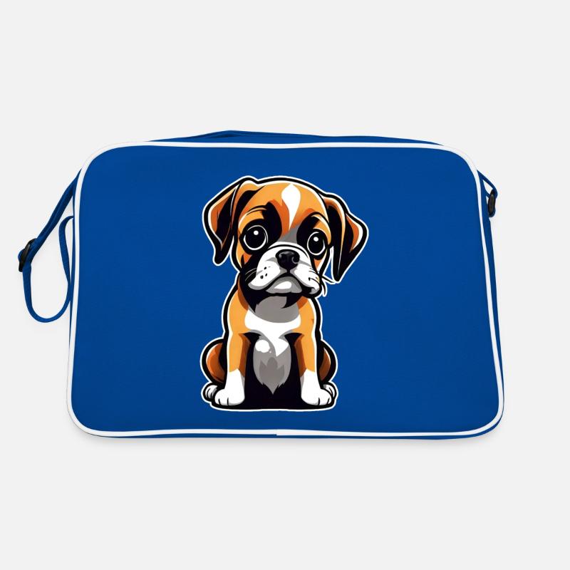Mignon chien boxer mignon Sac Retro