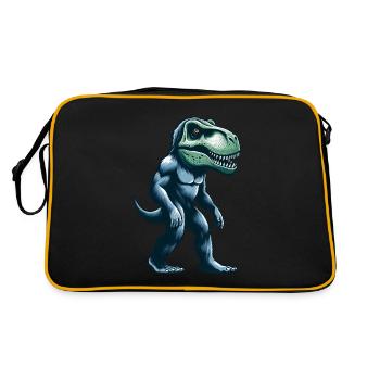 T-Rex Bigfoot Sasquatch Gorilla Fusion Mythical Creature - Retro Bag - black/gold - Back