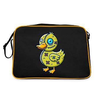 Halloween Duck Zombie Monster Cartoon - Retro Bag - black/gold - Back