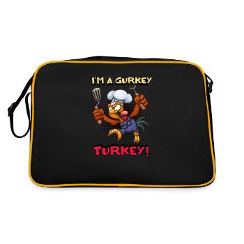 Je suis Gurkey Turkey Chef Kids - Sac Retro - noir/or - Dos