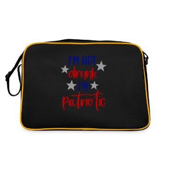 Im Not Drunk I m Patriotic 4th of July - Retro Bag - black/gold - Back