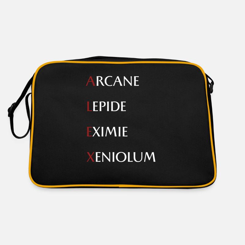 Alex - Retro Tasche - Schwarz/Gold