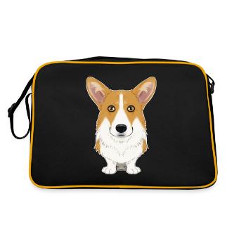 Welsh Corgi Lover I Dog Lover I Welsh Corgi - Retro Bag - black/gold - Back