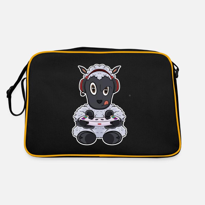 Lamb With Gaming Controller I Funny Gaming I Gamer Retro Tasche