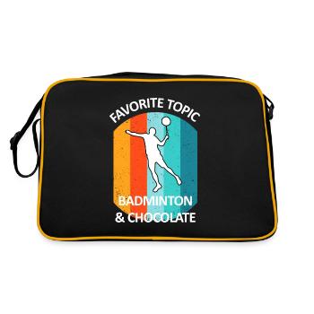 Badminton Badminton Badminton Player Chocolate - Retro Bag - black/gold - Back