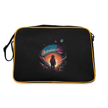 Wandering in the Universe - Surrealist Artwork - Retro Bag - black/gold - Back