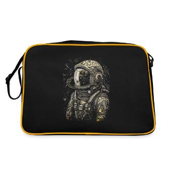 Astronaute au look rétro - Sac Retro - noir/or - Dos