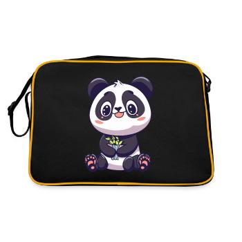 Panda mignon - Sac Retro - noir/or - Dos
