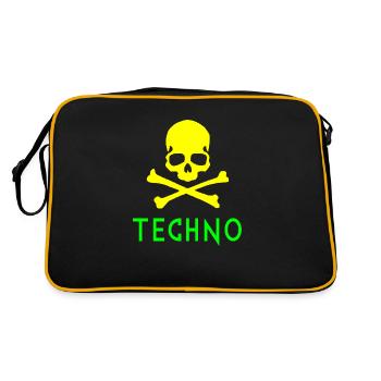 Techno bones - Retro Bag - black/gold - Back