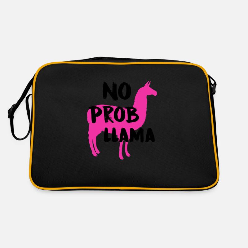 No prob llama Retro Tasche