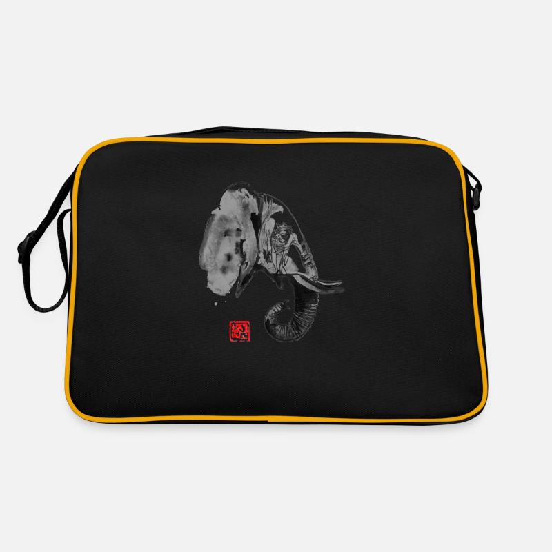 elephant profile Retro Tasche