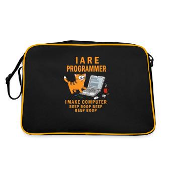 Je suis programmeur Je fais un bip d’ordinateur Boop - Sac Retro - noir/or - Dos