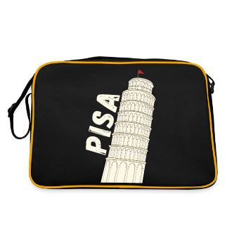 Pisa Florence The Leaning Tower of Pisa Souvenir - Retro Bag - black/gold - Back