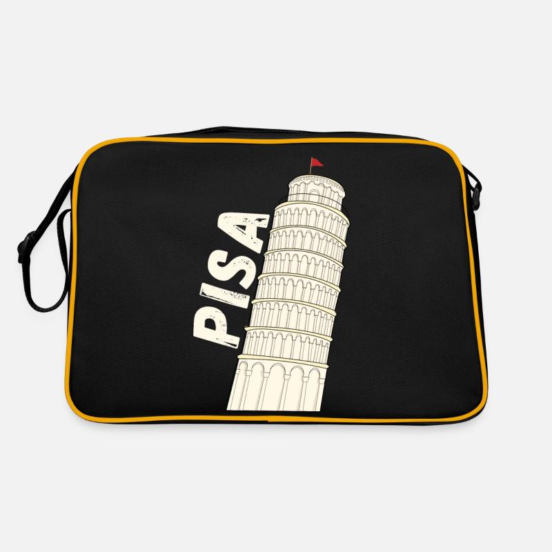 Pise Florence La Tour penchée de Pise Souvenir - Sac Retro - noir/or