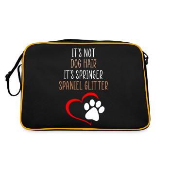 Springer scintillant citation amusante - Sac Retro - noir/or - Dos