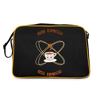 Espresso, Coffee, Coffee, Latte, Gift Idea, Fun - Retro Bag - black/gold - Back