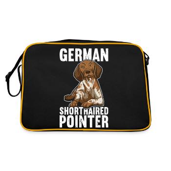 Deutsch Kurzhaar - Retro Tasche - Schwarz/Gold - Hinten
