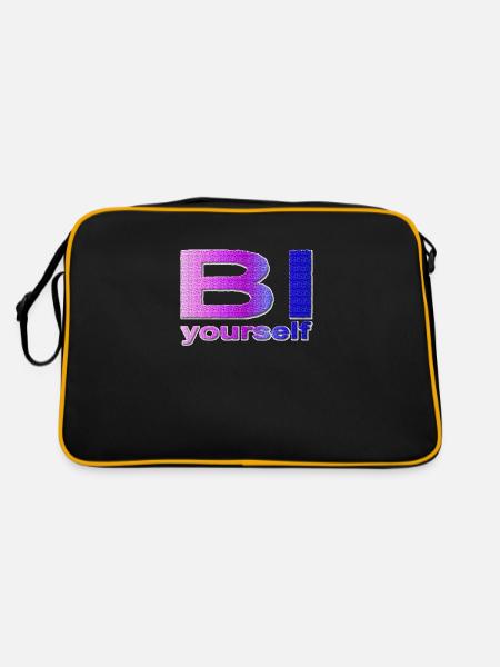 BI yourself - Retro Tasche - Schwarz/Gold - Hinten