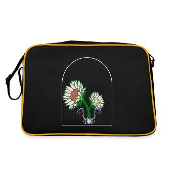 OVER THE WINDOW FLOWER - Retro Bag - black/gold - Back