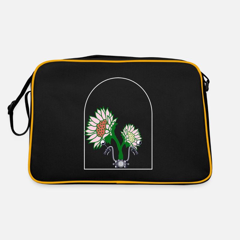 AU-DESSUS DE LA FLEUR DE FENÊTRE - Sac Retro - noir/or