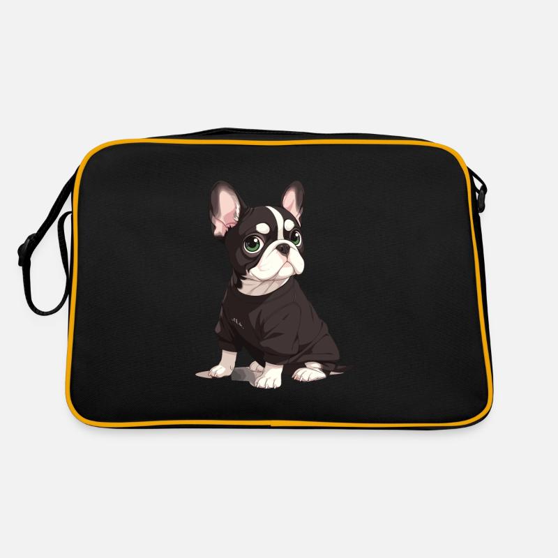 Niedliche Bulldogge Mops Hund Retro Tasche