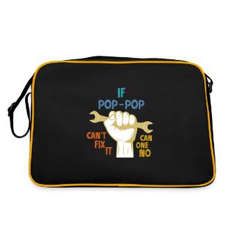 Pop Pop Can`t Fix İt - Retro Bag - black/gold - Back