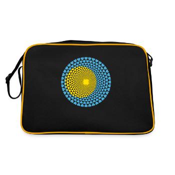 Palau Belau Love HEART Mandala - Retro Bag - black/gold - Back