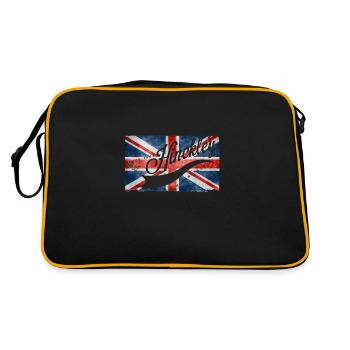 Hinkley Union Jack - Retro Tasche - Schwarz/Gold - Hinten