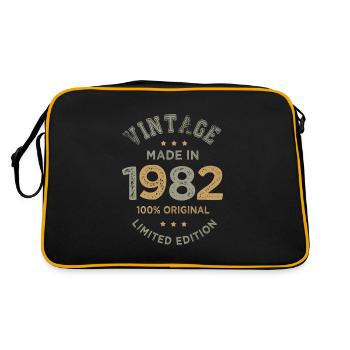 Made in 1982 Cadeau Vintage anniversaire 40 ans - Sac Retro - noir/or - Dos