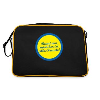 All around me everything is joy! - Retro Bag - black/gold - Back