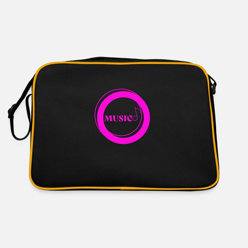 Music- Cycle Purple Logo - Retro Bag - black/gold