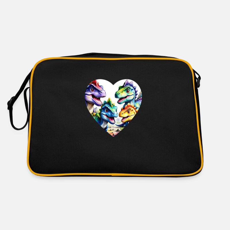 Dinosaurier Bunt Retro Tasche