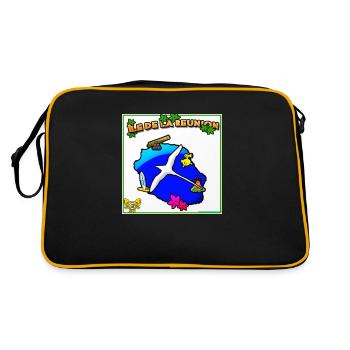 Ile de la Reunion Paille en queue - Sac Retro - noir/or - Dos