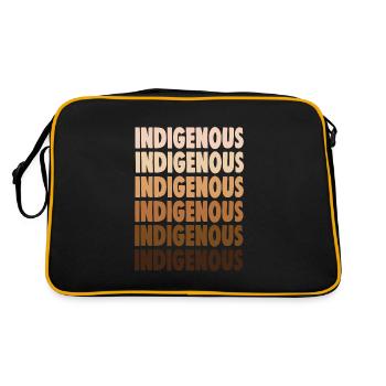 INDIGÈNE - Sac Retro - noir/or - Dos