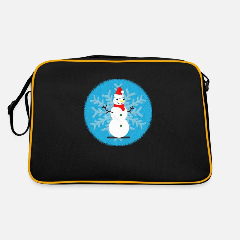 SCHNEEMANN. WEIHNACHTEN. Retro Tasche