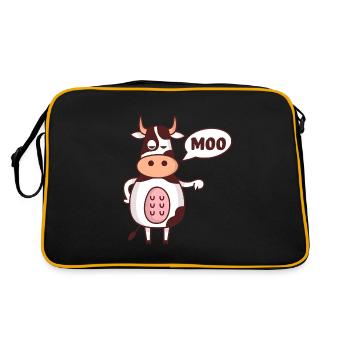 Cow of disapproval - Retro Bag - black/gold - Back