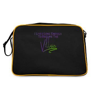 Villain (in hell) - Retro Tasche - Schwarz/Gold - Hinten