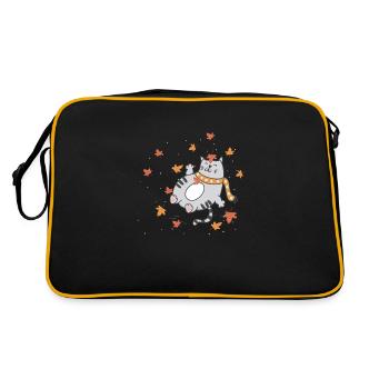 Chat d'automne - Sac Retro - noir/or - Dos