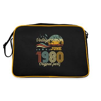 Pièces d'origine Vintage juin 1980 - Sac Retro - noir/or - Dos