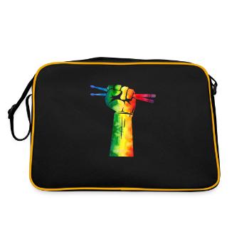 Drumstick Drummer - Retro Bag - black/gold - Back