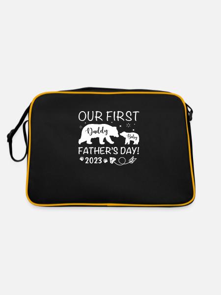 Daddy and Baby First Father's Day - Retro Bag - black/gold - Back